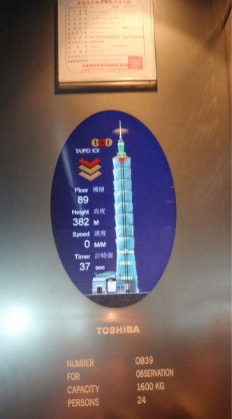 台北101エレベーター